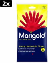 2x Marigold Handy Handschoenen L Rood
