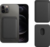 MagSafe Wallet Zwart Kaarthouder Pasjeshouder Voor Apple iPhone 12/13/14 Pro/ Mini 2 pasjes