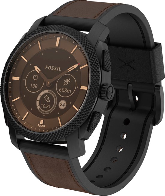 Fossil Gen 6 Hybrid Machine Smartwatch Heren 45 mm - Bruin | bol