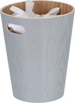 Relaxdays corbeille à papier bureau - corbeille à papier bois - corbeille à papier - poubelle 7,5 litres