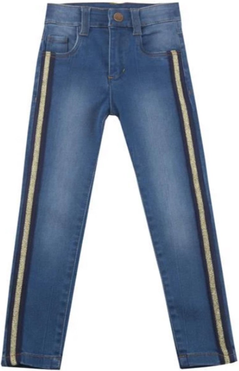 UBS2 Meisjes Jeans H201212 Blauw met Glitterstreep