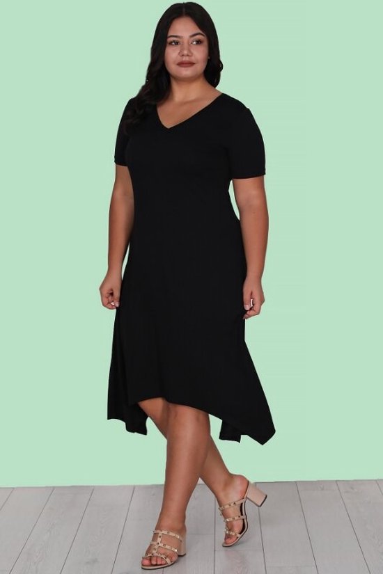 HASVEL- Casual jurk - Zwarte jurk - Grote maten jurken - maat XXL-Hasvel  Casual dress - Black dress- Plus size dresses - size XXL kopen? Vergelijk  nu bij 