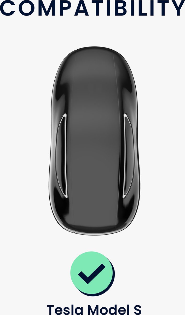 Kwmobile Autosleutelhoesje – Compatibel Met Tesla Model S/3/Y – TPU Hoes – Hoogglans Zilver – Knoppen Gelakt – Antislip En Scheurbestendig