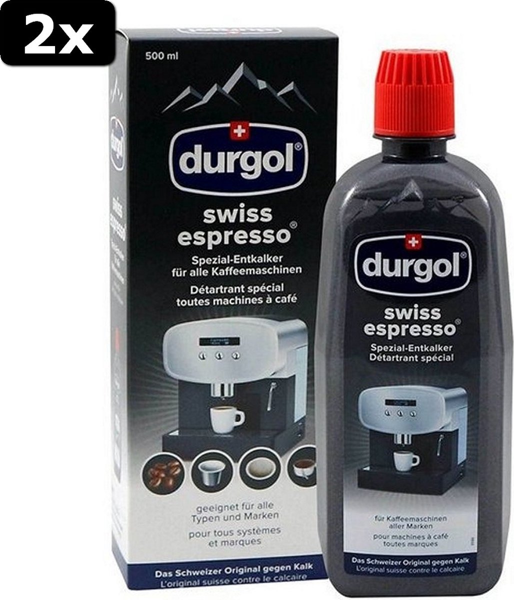 2x Durgol Swiss Espresso Ontkalker 500 ml