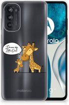 Trendy Telefoonhoesjes Motorola Moto G52/G82 Smartphone Hoesje Doorzichtig Giraffe