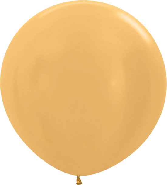 MEGA Latex Ballonnen Goud 2 stuks - 90 cm - Sempertex