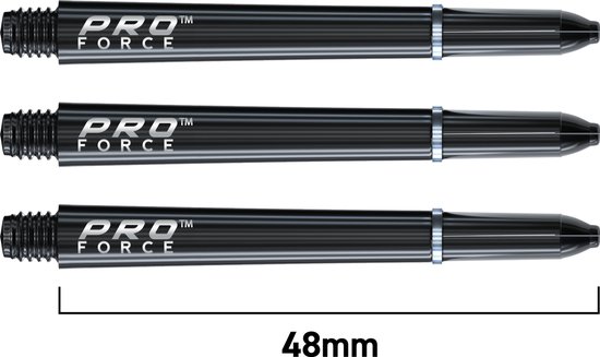 WINMAU - Pro Force Dartschachten Zwart, Medium - 1 set per pakket (3 Dartschacht in totaal) van Winmau — afbeelding 2