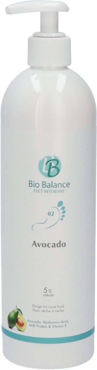 Bio Balance - Voetcrème - Avocado - 5% Ureum - Droge tot ruwe huid - 500 ml