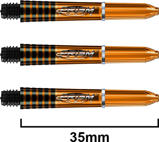 WINMAU - Prism Force Dartschachten Oranje, Korte - 1 set per pakket (3 Dartschacht in totaal) van Winmau — afbeelding 2