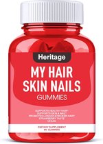 Collageen & biotin hair vitamines gummies for hair, skin, nails . Haar vitamine gummies voor nagel,huid en haar ( aardbei smaak ). 60 gummies