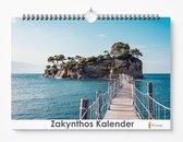 Astuce cadeau ! Calendrier Zakynthos XL 42 x 29,7 cm | Calendrier des anniversaires Zante