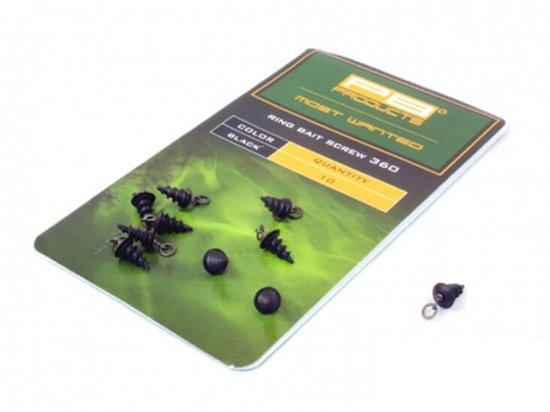 PB Products - Ring Baitscrew 360 - 10 stuks - Zwart van PB Products — afbeelding 2