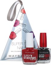 Maybelline Super Slay Nails Coffret Cadeau Vernis à Ongles et Top Coat - 06 Rouge Profond