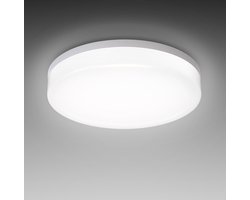B.K.Licht - LED Badkamerverlichting - witte plafondlamp - badkamerlamp met 1 lichtpunt - IP54 - Ø22cm - 4.000K - 1.600Lm - 15W