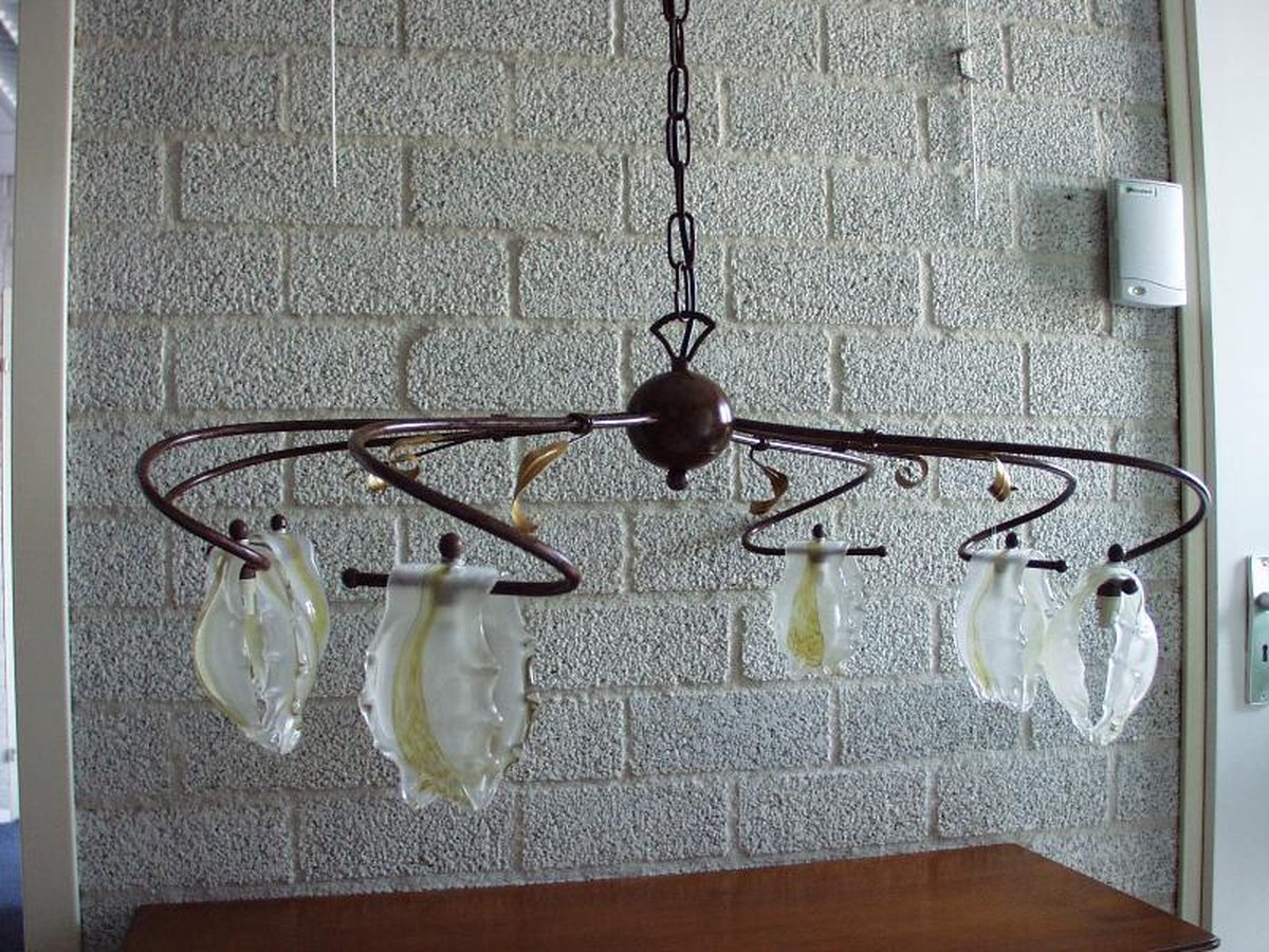 Plafondlamp - 54 cm hoog - verlichting - hanglamp - bruin