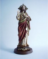 Sculptuur - 30 cm hoog - Jezus met hand op zijn hart