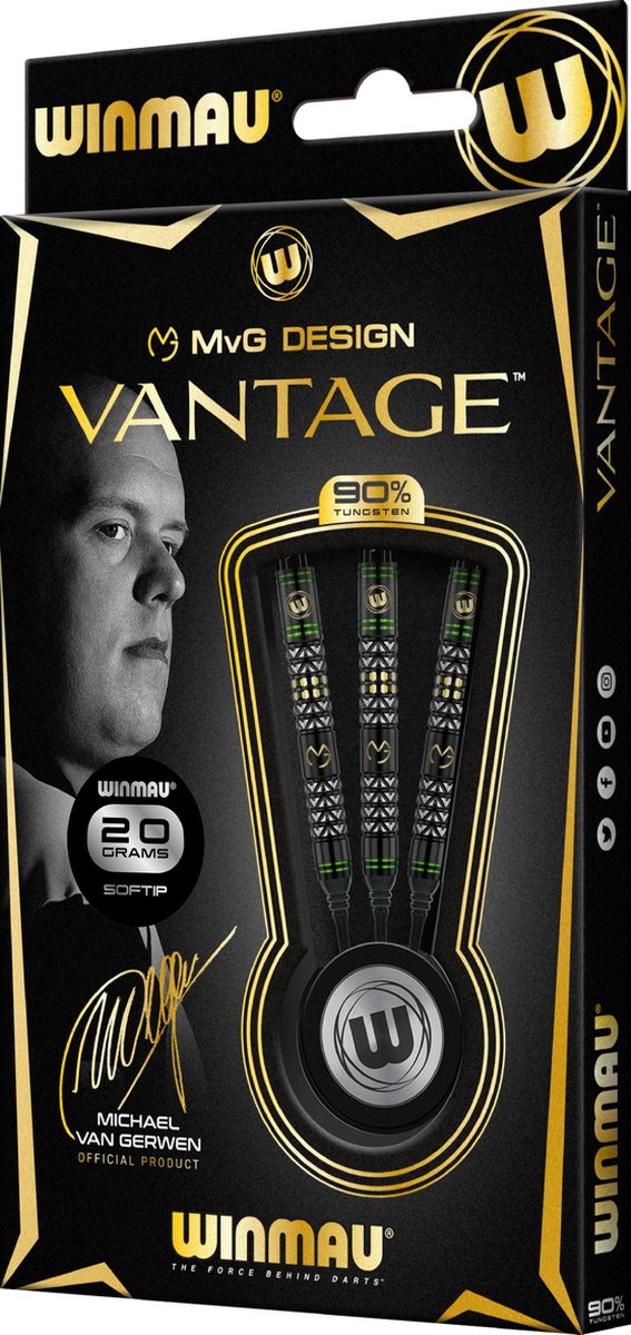 Winmau Michael van Gerwen Vantage 90% - Soft Tip Darts van Winmau — afbeelding 4