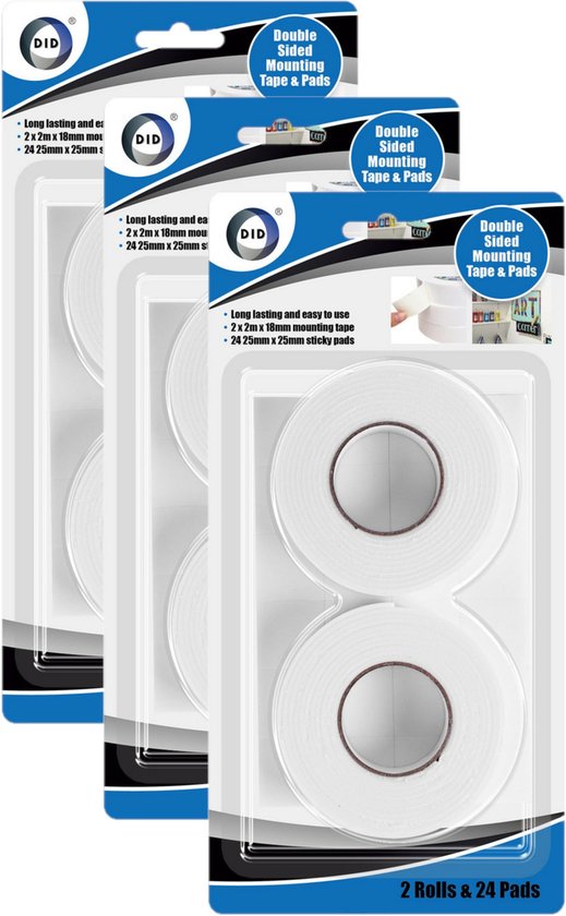 Tapijttape | Duck | 25 Meter  Dubbelzijdig, Folie, Kartelrand, 50 Mm 20 501 64 I31429 T49798