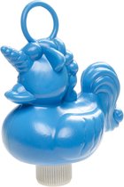 Blauw eenhoorn badeend badspeelgoed 12 cm - Met oogje voor het hengelspel - Uitdeelspeelgoed