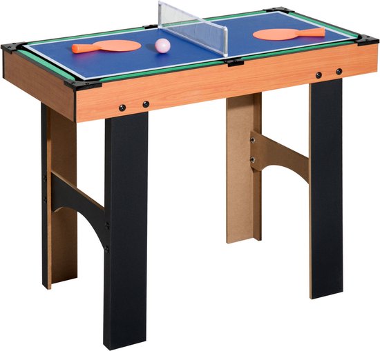 Thumbnail van een extra afbeelding van het spel 4 in 1 - Voetbaltafel - Tafelvoetbal - Pooltafel - Hockey - Tafeltennistafel - Pingpongtafel - 87 x 43 x 73 cm
