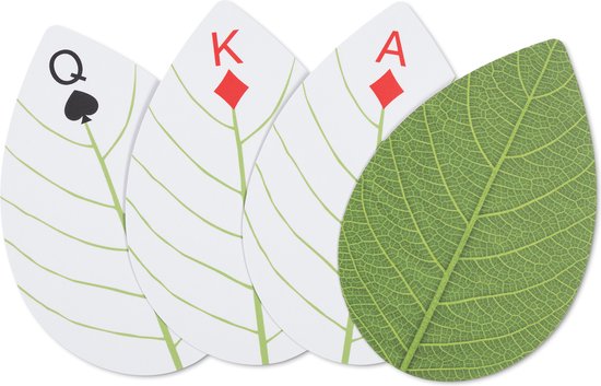 Thumbnail van een extra afbeelding van het spel Huckleberry Leaf Cards - Speelkaarten in de vorm van een blad - In en handig meeneem blikje - Kinderspeelgoed