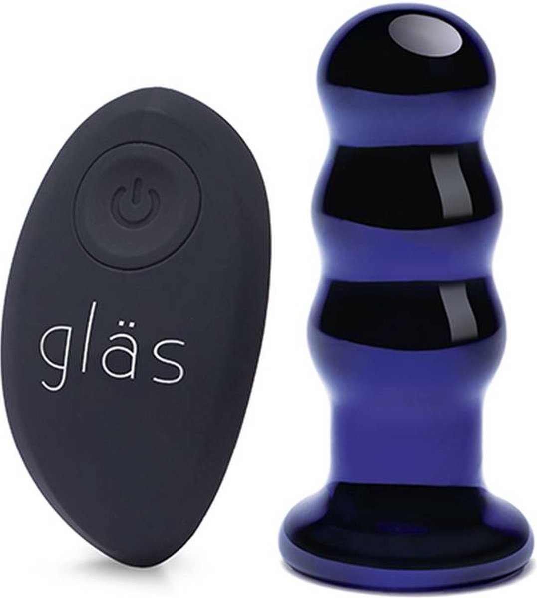 Goedkoopste Glas - Rechargeable Remote Controlled Vibrating Beaded Buttplug