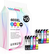 Inktdag inktcartridges voor Epson 603, Epson 603XL multipack van 10 kleuren voor Epson Expression Home XP-2105, XP-3100 ,XP-3105, XP-4100 ,XP-4105, Workforce WF-2830DWF ,WF-2835DWF ,WF-2850DWF