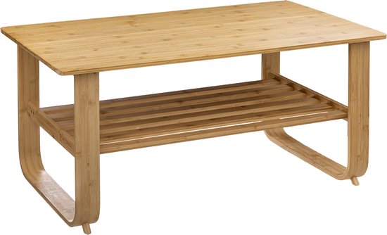 Atmosphera Table basse Hoca - Bamboe - Table - Table d'appoint - Avec étagère supplémentaire - Table basse