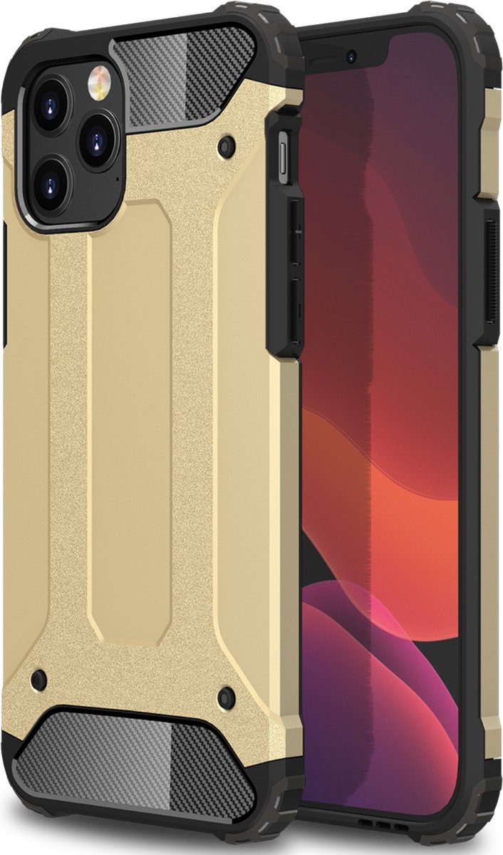 Backcover geschikt voor Apple iPhone 12 - Goud - Shockproof Armor