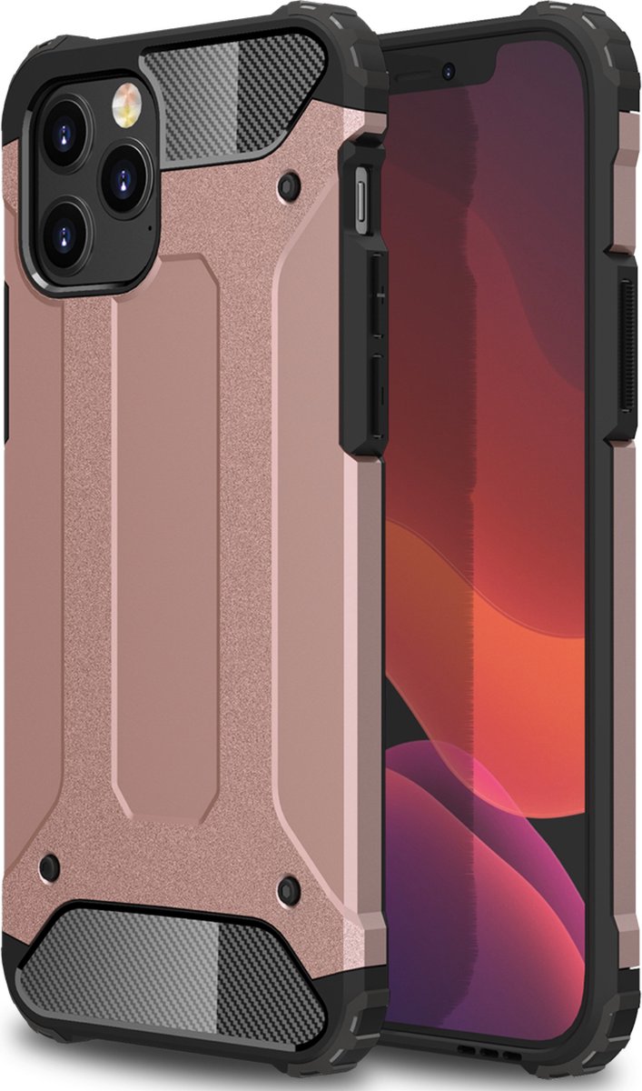 Backcover geschikt voor Apple iPhone 12 Pro - Roze - Shockproof Armor