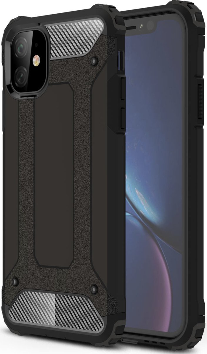 Backcover geschikt voor Apple iPhone 11 - Zwart - Shockproof Armor