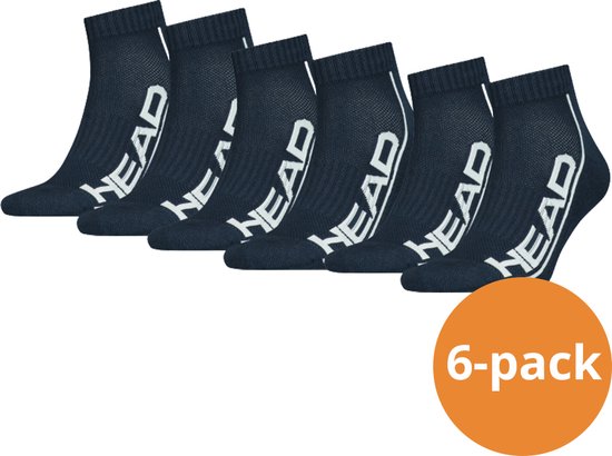 HEAD Quartersocks Performance - 6 paires de chaussettes de sport - Marine - Unisexe - Taille 39/42