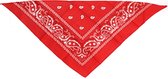 Bristol novelty Boeren/cowboy zakdoek - rood - driehoekig - 78 x 36 cm - sjaal/bandana