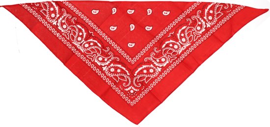 Bristol novelty Boeren/cowboy zakdoek - rood - driehoekig - 78 x 36 cm -  sjaal/bandana | bol.com