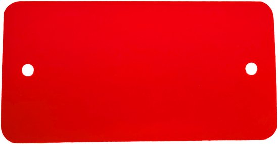 1000 pièces Étiquettes PVC rouges 120 mm x 65 mm (021.0026)