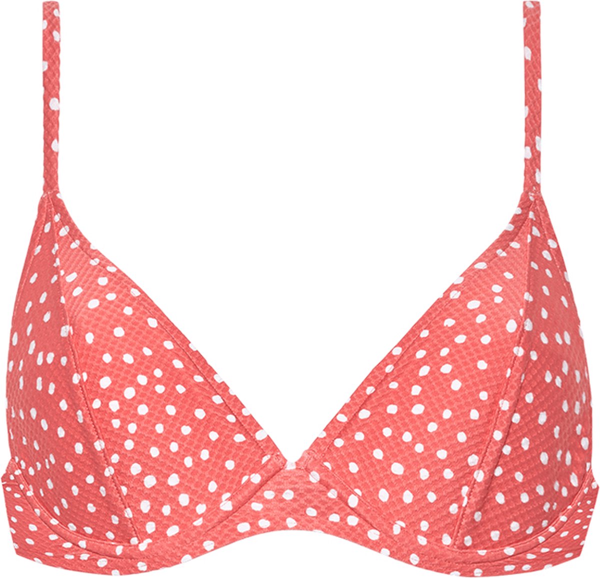 Beachlife bikinitopje Freckles zalmroze, wit