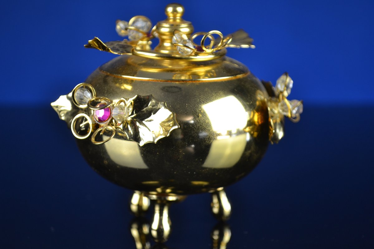 potje versierd met Swarovski®-kristallen 24-karaats verguld