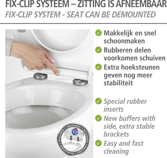Wenko Ios Easy-Close toiletzitting wit Wenko Ios Easy-Close toiletzitting wit