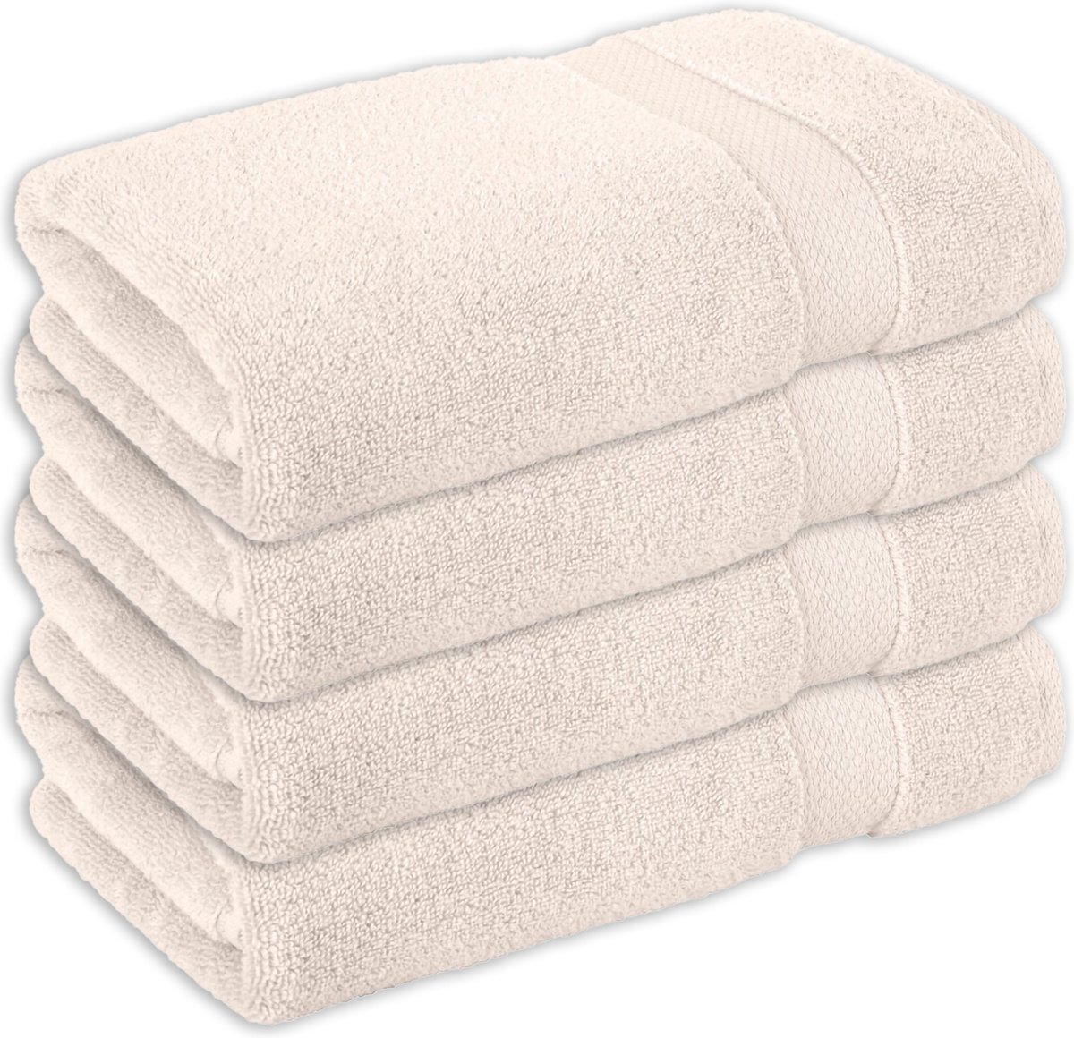 Vitality Pur - Handdoeken Sofia Collectie - Handdoeken set 50x90 – 100% Katoen - Sand - 4 stuks