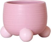Kolibri Home | Rolling roze bloempot - roze keramieken sierpot - Ø6cm