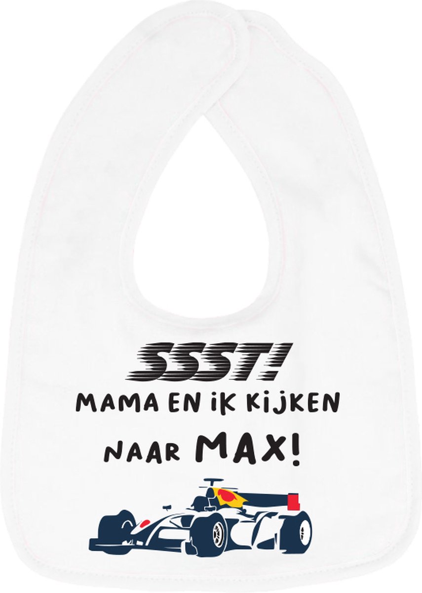 Goedkoopste Hospitrix Slabbetje met Tekst SSST! Mama en Ik kijken naar MAX Wit - Kerstcadeau - Cadeau Zwangerschap - Baby Kwijldoek - Kwijllap - Morslap - Bavette - Cadeau - Zwangerschap - Aankondiging