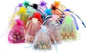 Sacs de fête en organza Faas - 100 sacs - Sacs cadeaux - Sacs de fête - 10 couleurs