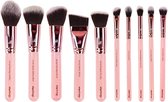 Boozyshop ® Pink & Rose Gold 10 pc. Sculpt & Contour Set - Make up kwasten set - Roze / Rose goud - 10-delig - Kwastenset