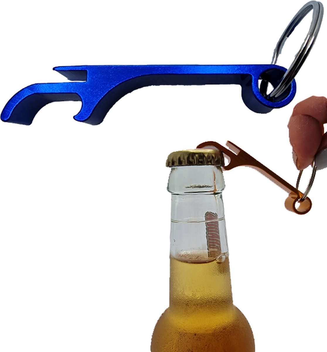 Flesopener - Bieropener - Sleutelhanger - Blauw - oDaani