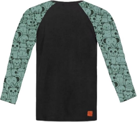 Shirt zwart dier groen