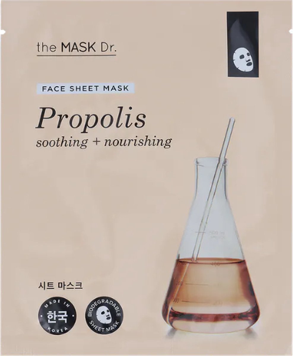 the Mask dr. | Gezichtsmasker | Propolis Soothing + Nourishing | Face Sheet Mask