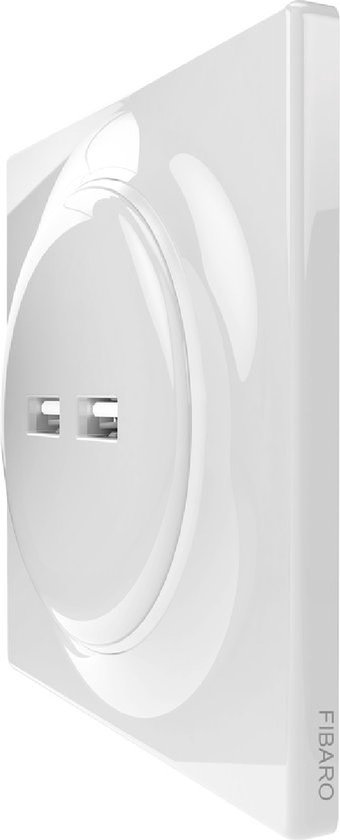 Fibaro Walli N Usb Outlet Wit Klassiek Basiselement 6195