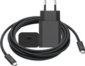 Chargeur Samsung Phreeze + Câble USB-C de 3 mètres - Chargeur rapide - Zwart - Chargeur rapide + Câble USB C vers USBC de 3 mètres