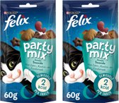 4x Felix Party Mix - Seaside Mix - Kattensnacks - 60g