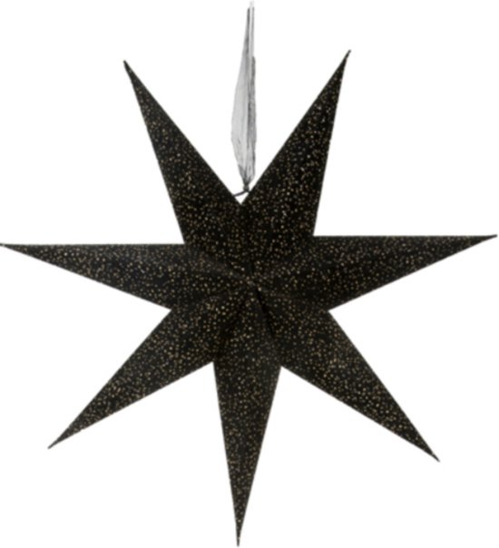 Decoration Star XL black/gold velvet